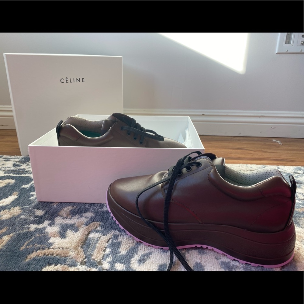 NEW - CELINE - Leather - Brown Delivery Shoes